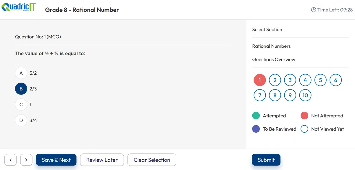 Quadric LMS screen 4