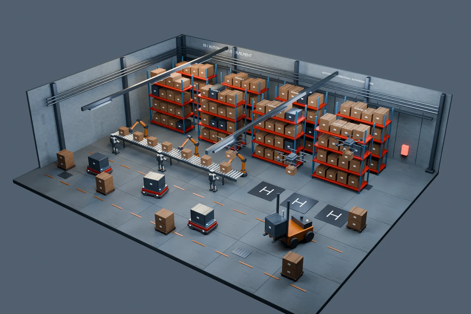 Concept render: Logistics and delivery